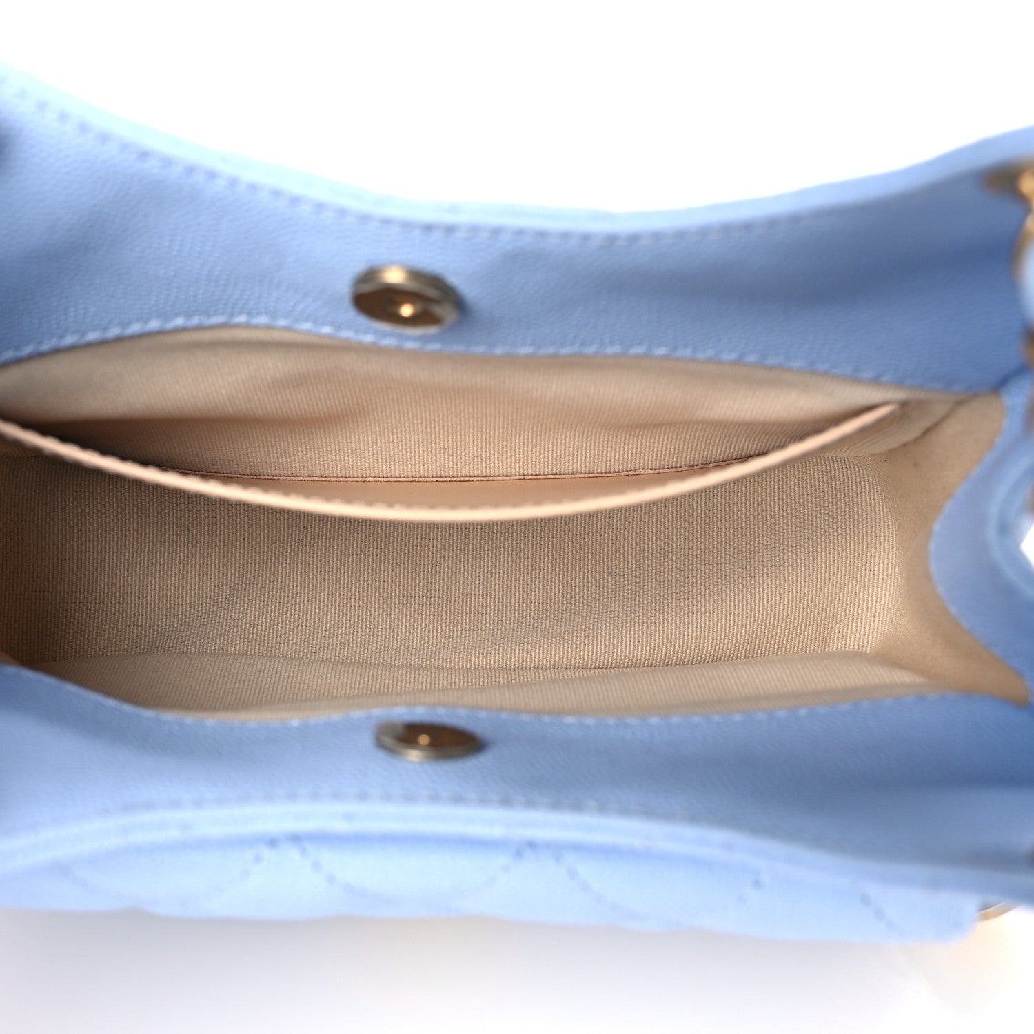Chanel Caviar Quilted Small Wavy CC Hobo Light Blue 5 of 8