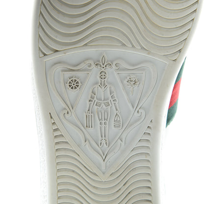 Gucci Calfskin Crocodile Web Womens Ace Sneakers 39 White Green 8 of 18