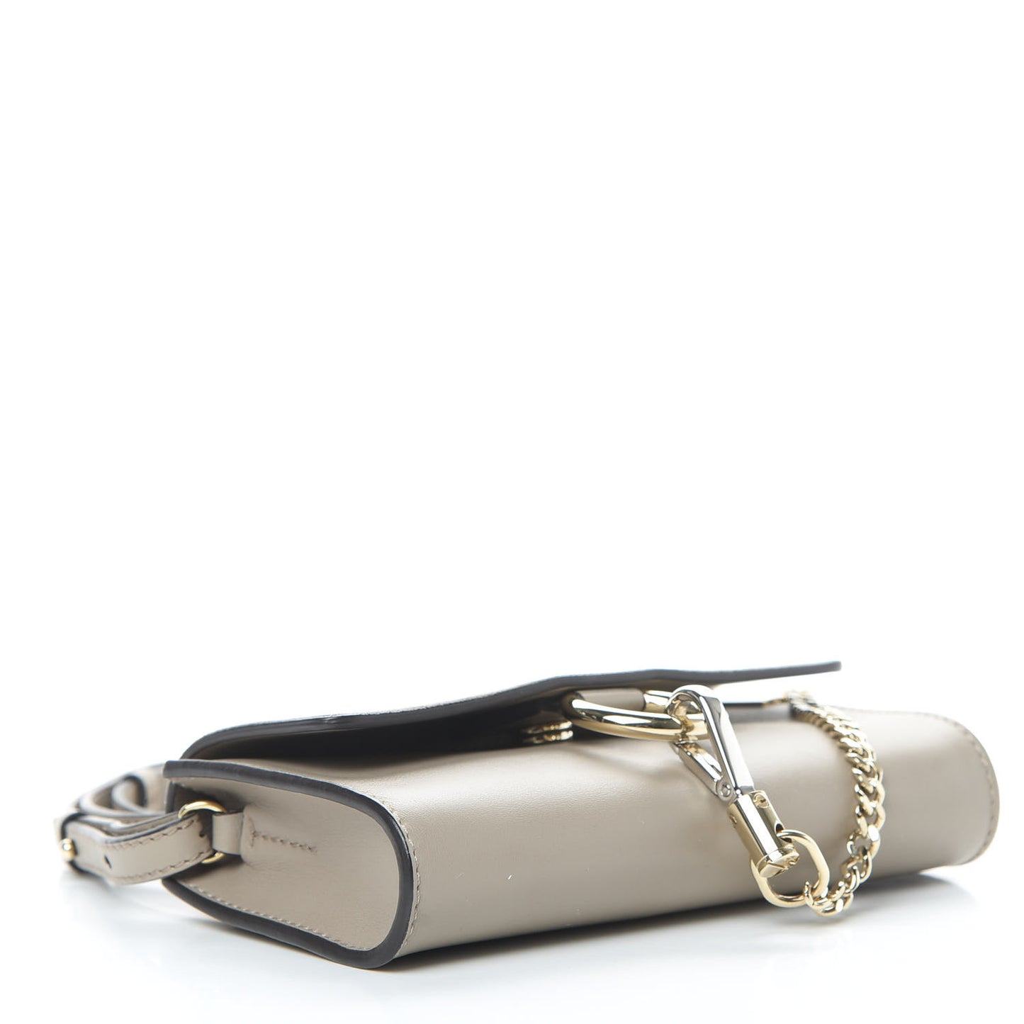 Suede Calfskin Mini Faye Shoulder Bag Motty Grey