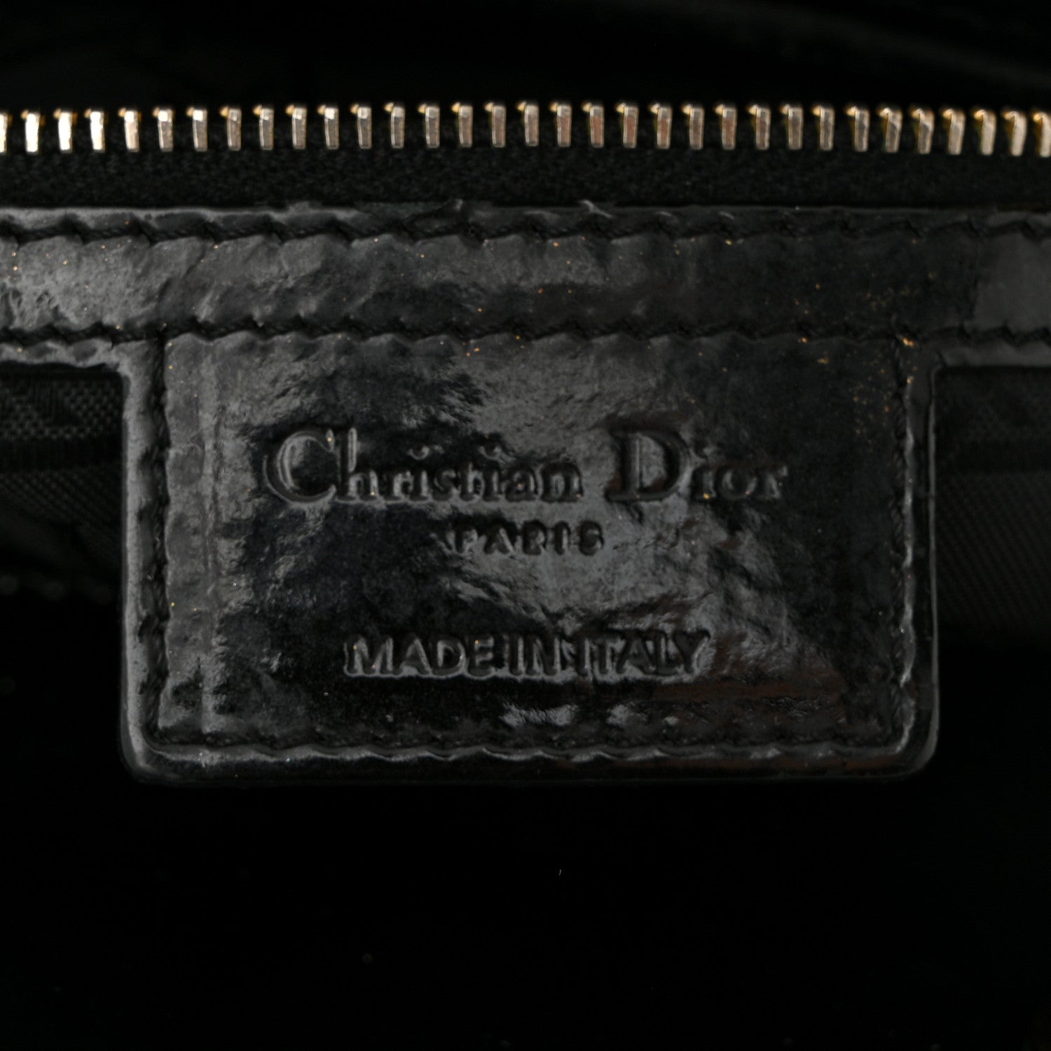 Christian Dior Patent Cannage Large Lady Dior Black 6 of 10
