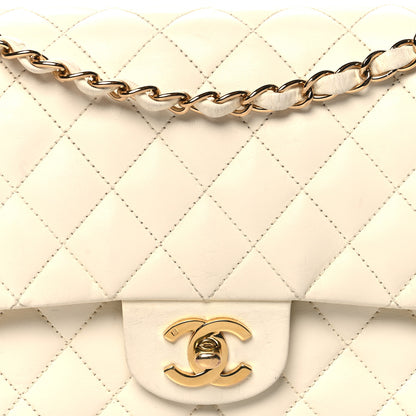 Chanel Lambskin Quilted Medium Double Flap White 8 of 15