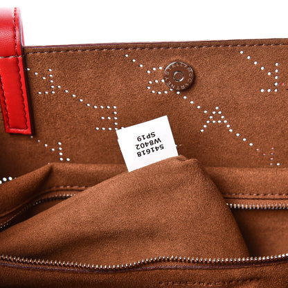 Stella McCartney Eco Alter Nappa Perforated Logo Tote Red 7 of 14