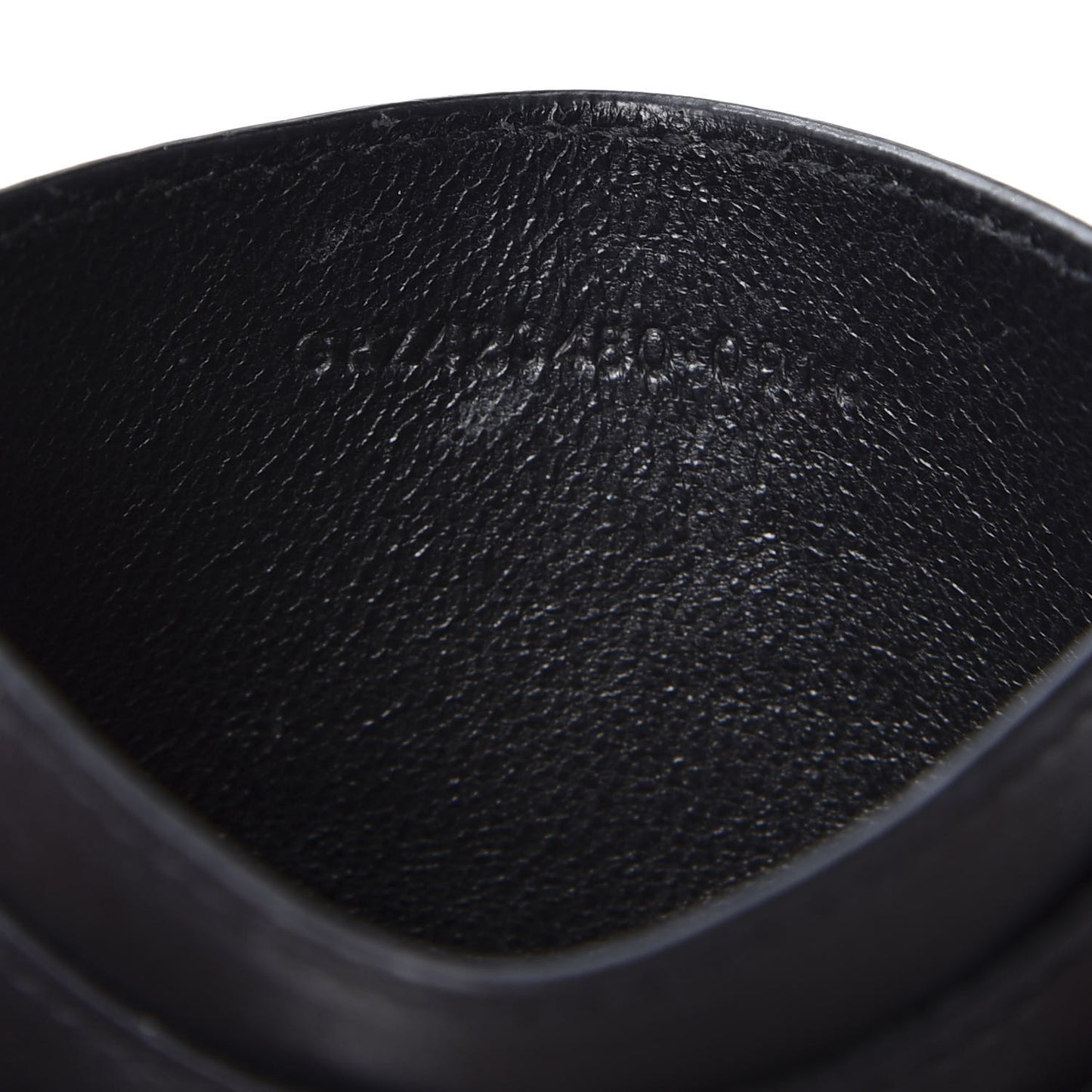 Calfskin Monogram Credit Card Case Black
