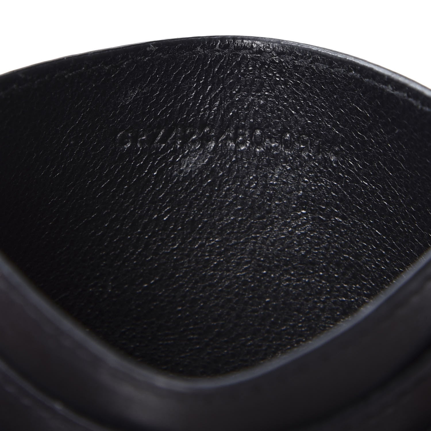 Saint Laurent Calfskin Monogram Credit Card Case Black 8 of 8