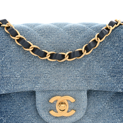 Chanel Washed Denim Quilted Mini Rectangular Flap  Blue 8 of 11