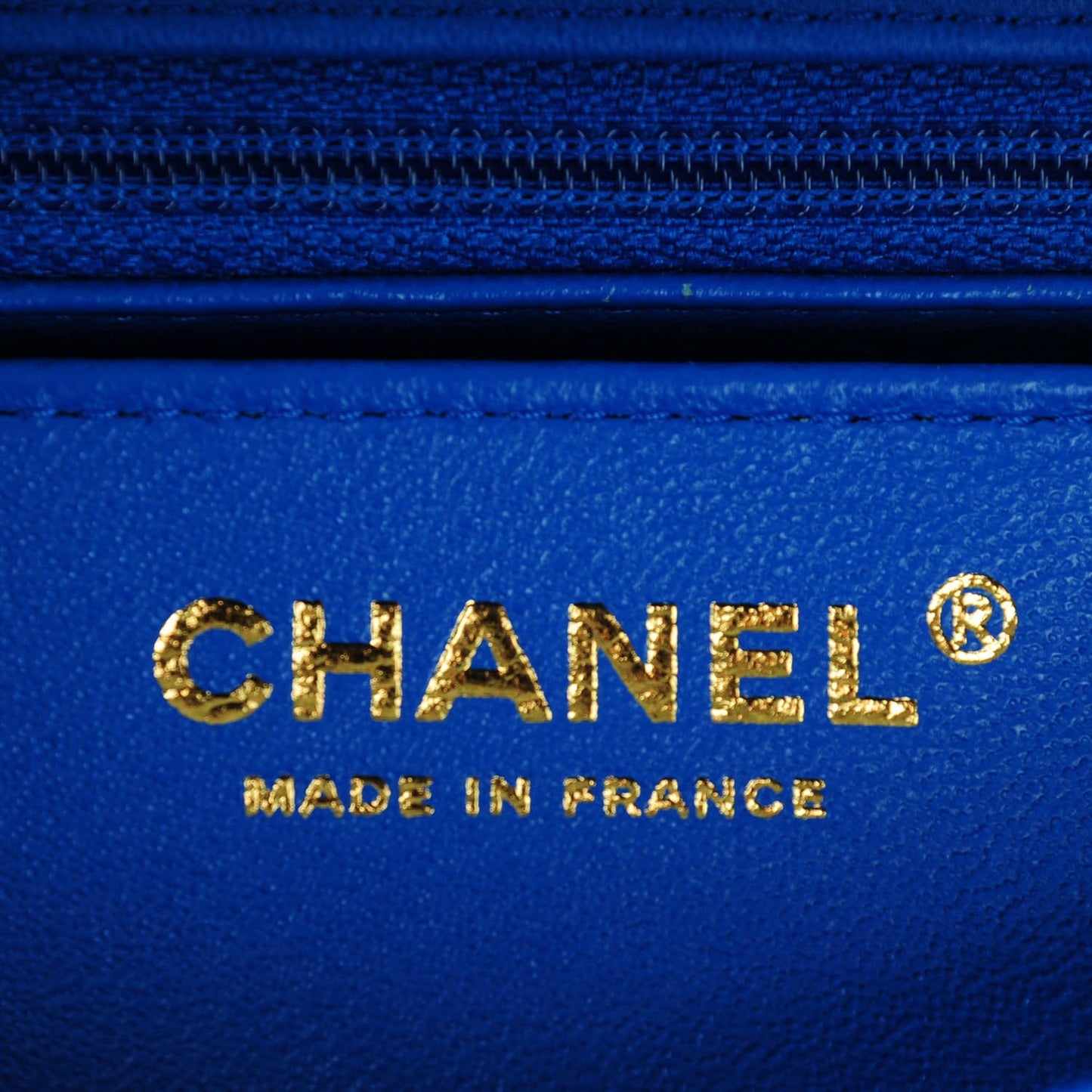 Lambskin Quilted Mini Rectangular Flap Blue