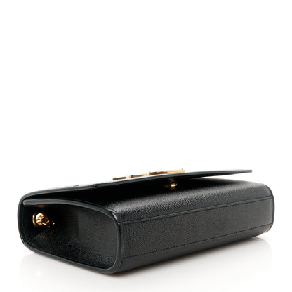 Saint Laurent Grain De Poudre Small Monogram Kate Satchel Black 4 of 11