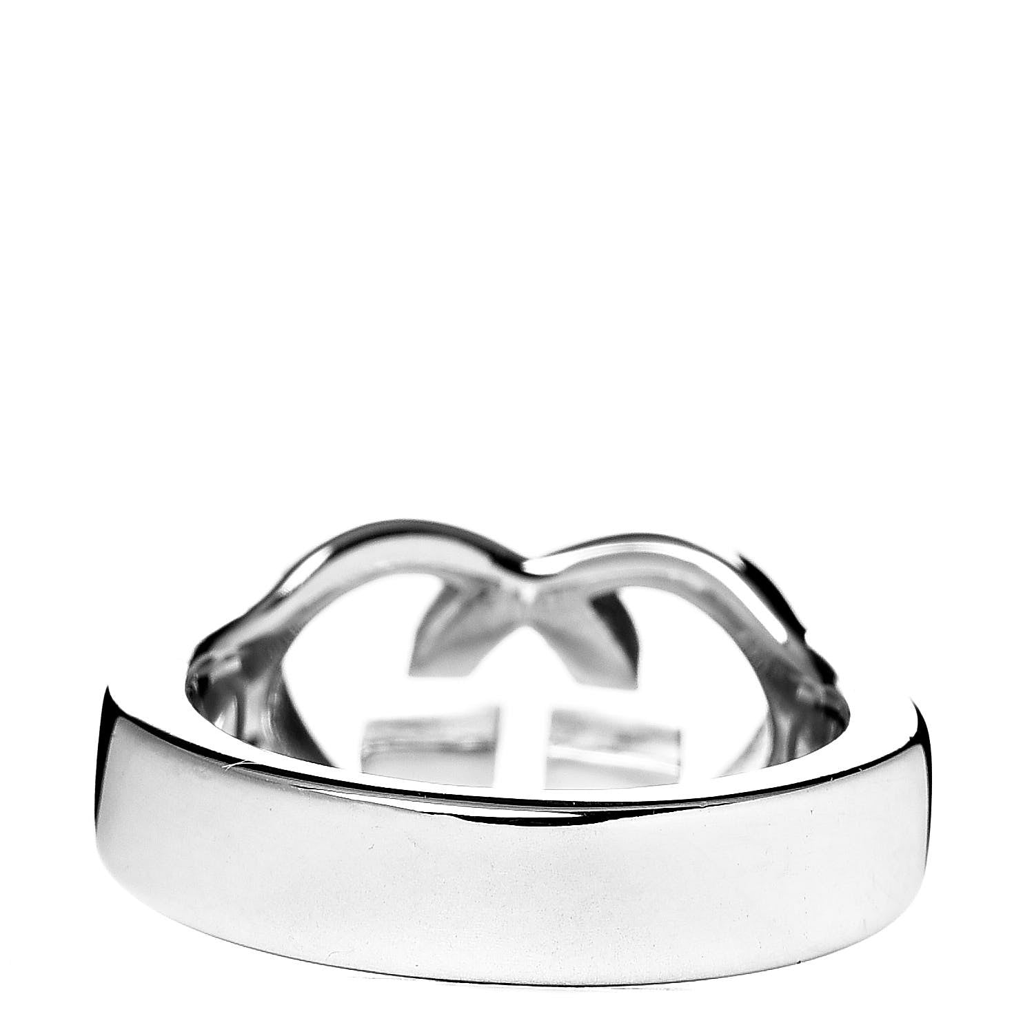 Gucci Sterling Silver Interlocking G Heart Ring 49 4.75 4 of 6