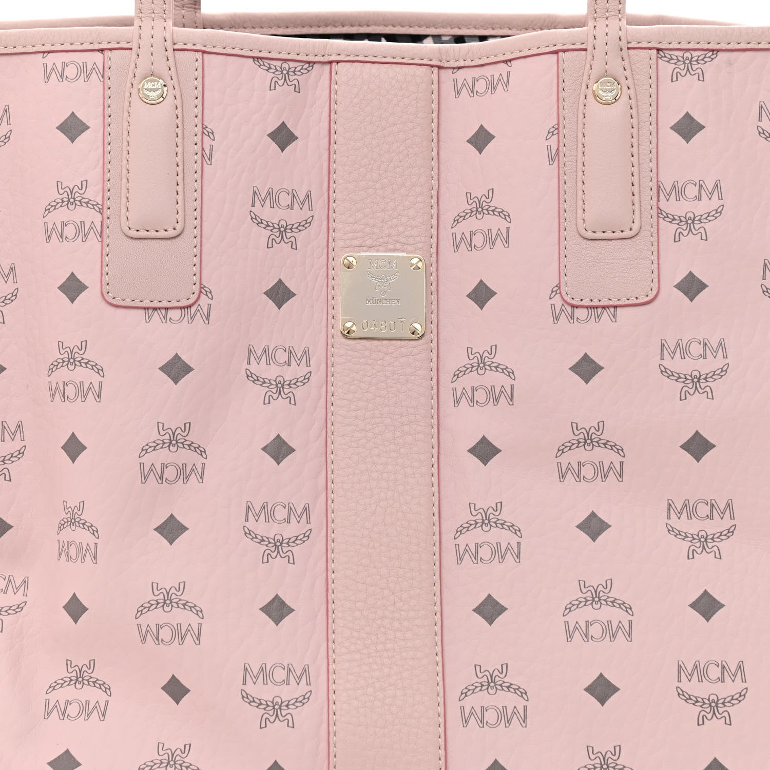 MCM Visetos Medium Liz Reversible Shopper Tote Soft Pink 7 of 16