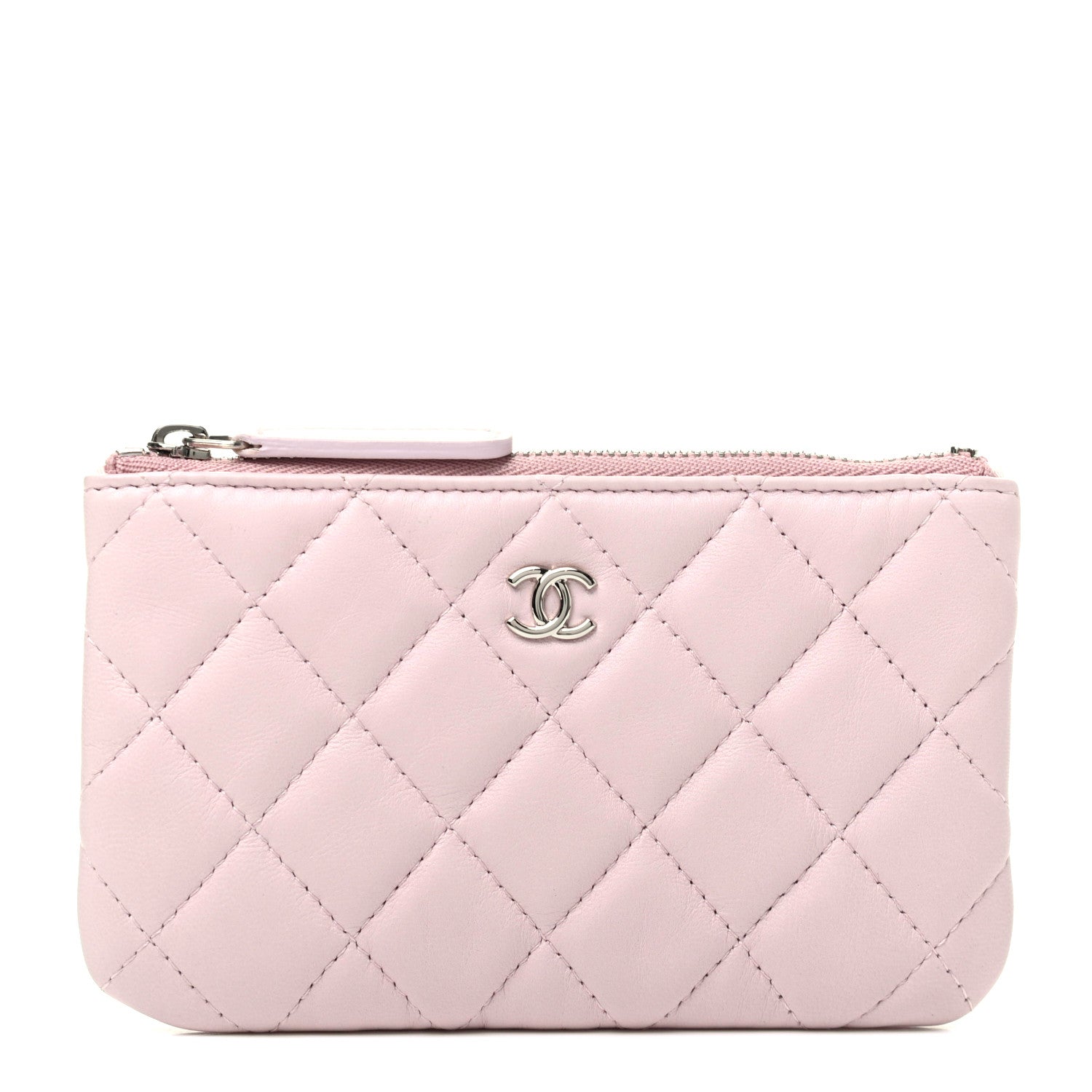 Chanel Lambskin Quilted Small Cosmetic Case Pink 1 of 8