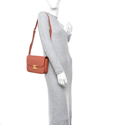 Celine Shiny Calfskin Medium Triomphe Terracotta 2 of 12