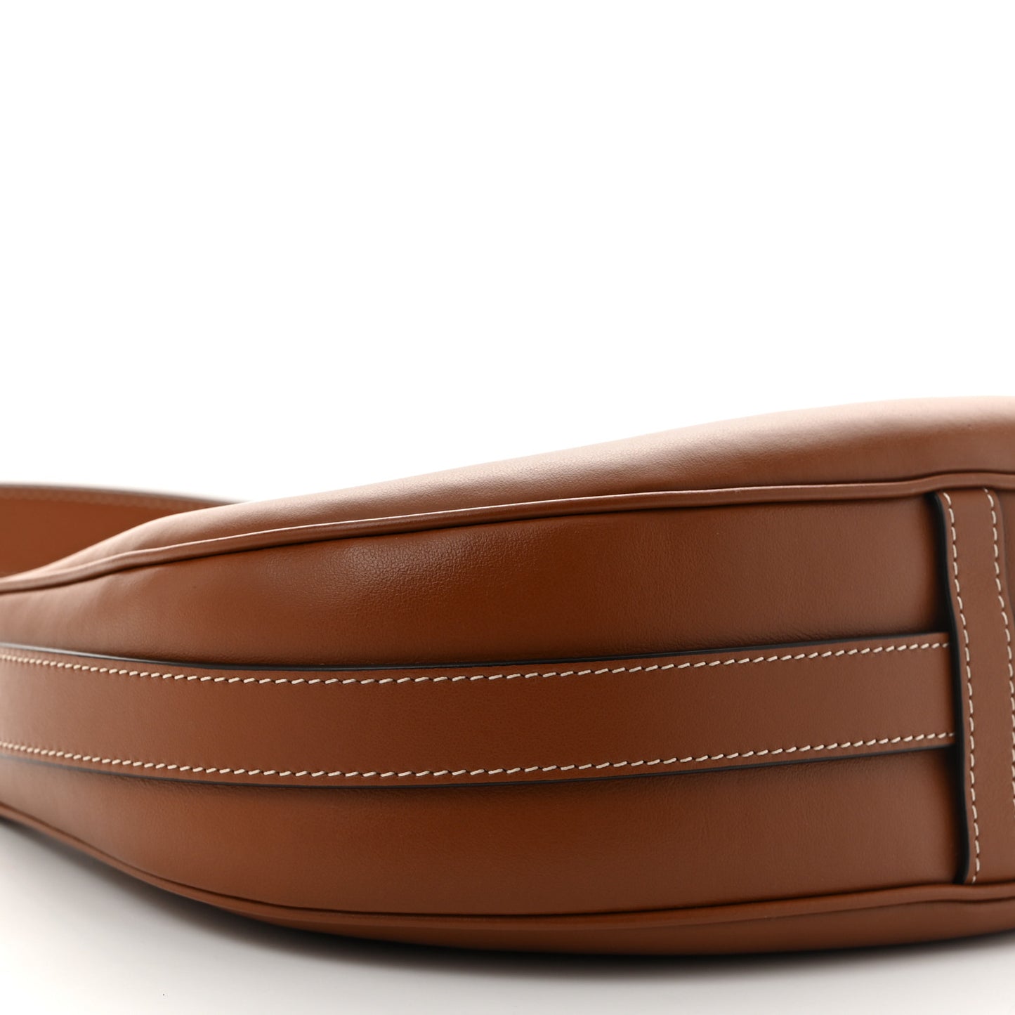 Smooth Calfskin Medium Strap Ava Shoulder Bag Tan