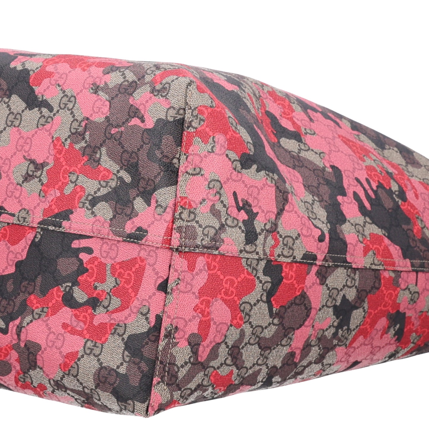 GG Supreme Monogram Camouflage Tote  Pink Red