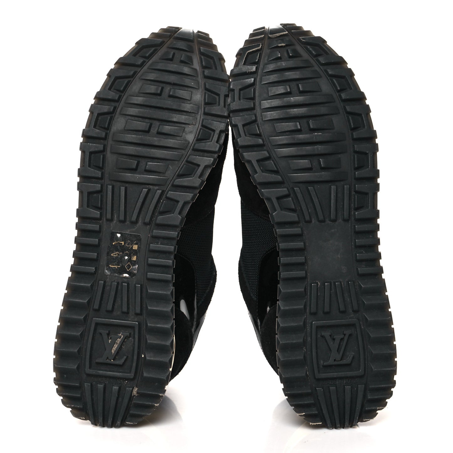 Suede Monogram Run Away Sneakers 39 Black
