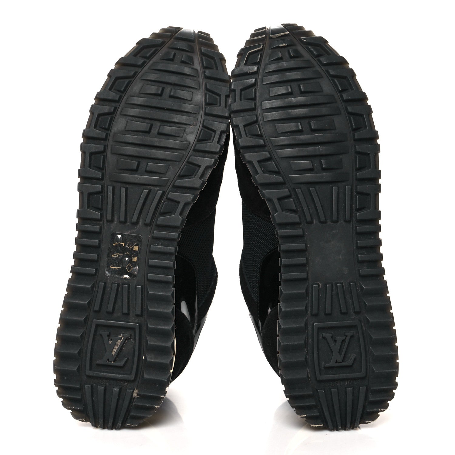 Louis Vuitton Suede Monogram Run Away Sneakers 39 Black 5 of 8