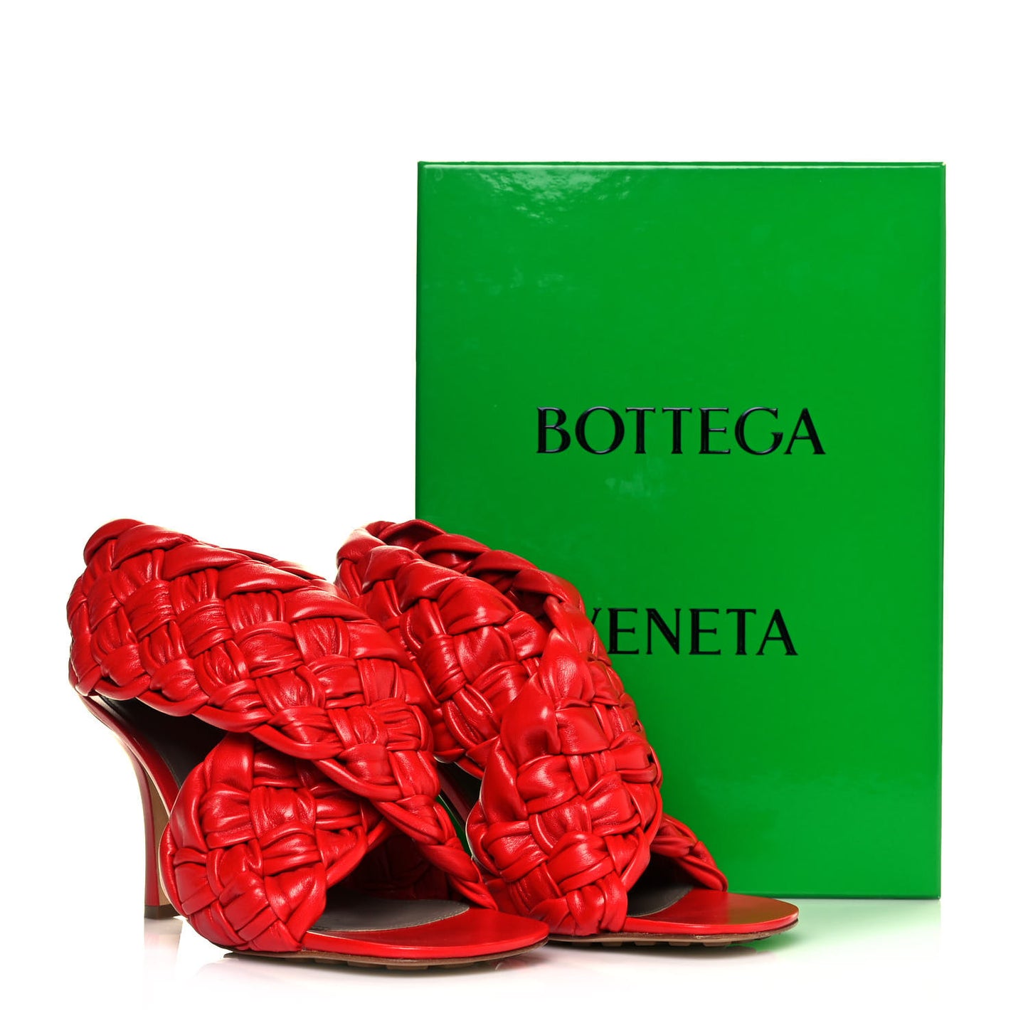 Shiny Nappa Intrecciato The Board Sandals 40 Nail Polish