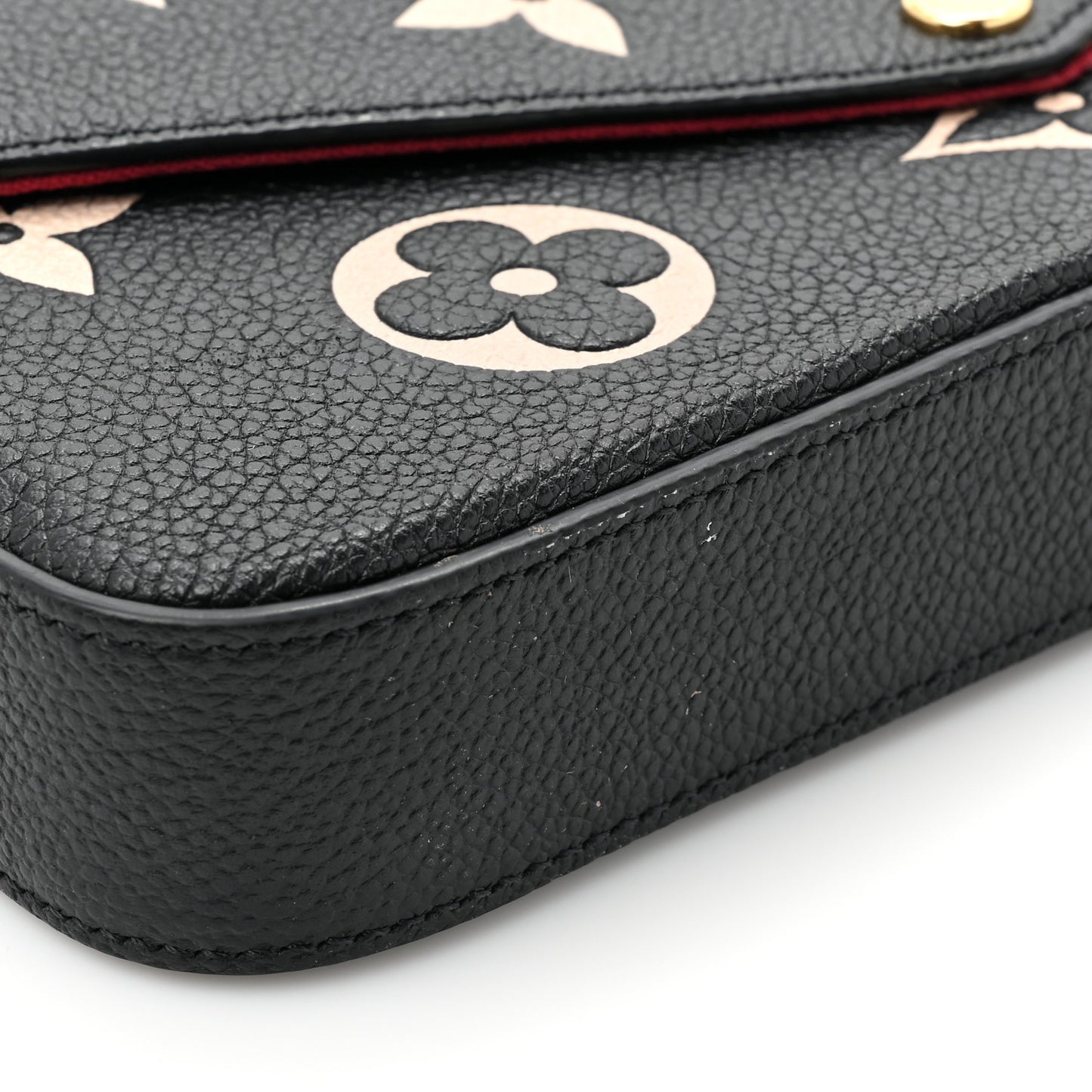 LOUIS VUITTON Empreinte Monogram Giant Felicie Pochette Black Beige