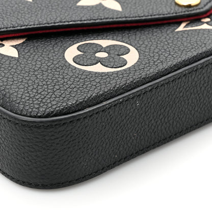 Louis Vuitton LOUIS VUITTON Empreinte Monogram Giant Felicie Pochette Black Beige 13 of 15