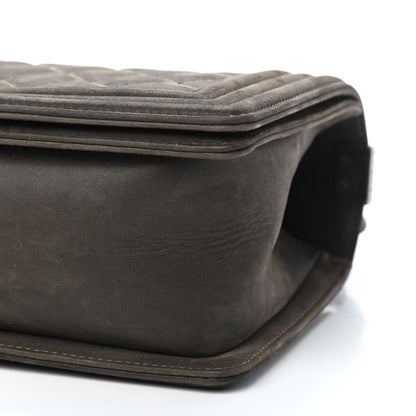 Chanel Iridescent Calfskin Medium Boy Flap Dark Khaki 9 of 9