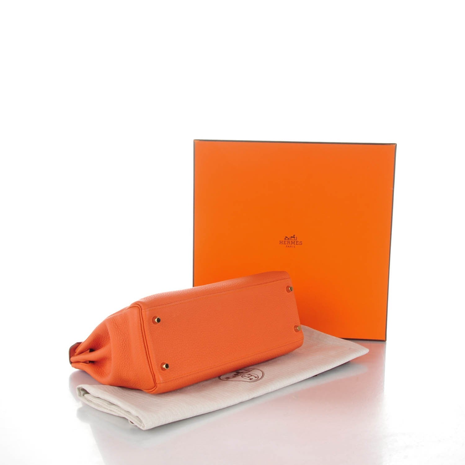 Hermes Togo Kelly Retourne 32 Orange 6 of 25