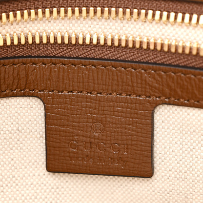Gucci GG Supreme Monogram Azalea Calfskin Fake/Not Small Retro Interlocking G Belt Bag 90 36 Beige Ebony Brown Sugar 6 of 11