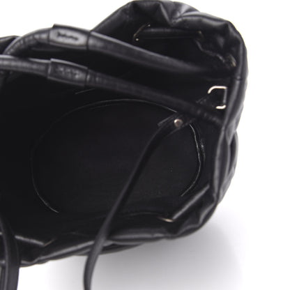 Balenciaga Nappa Calfskin Quilted Touch B Bucket Bag Black 5 of 9