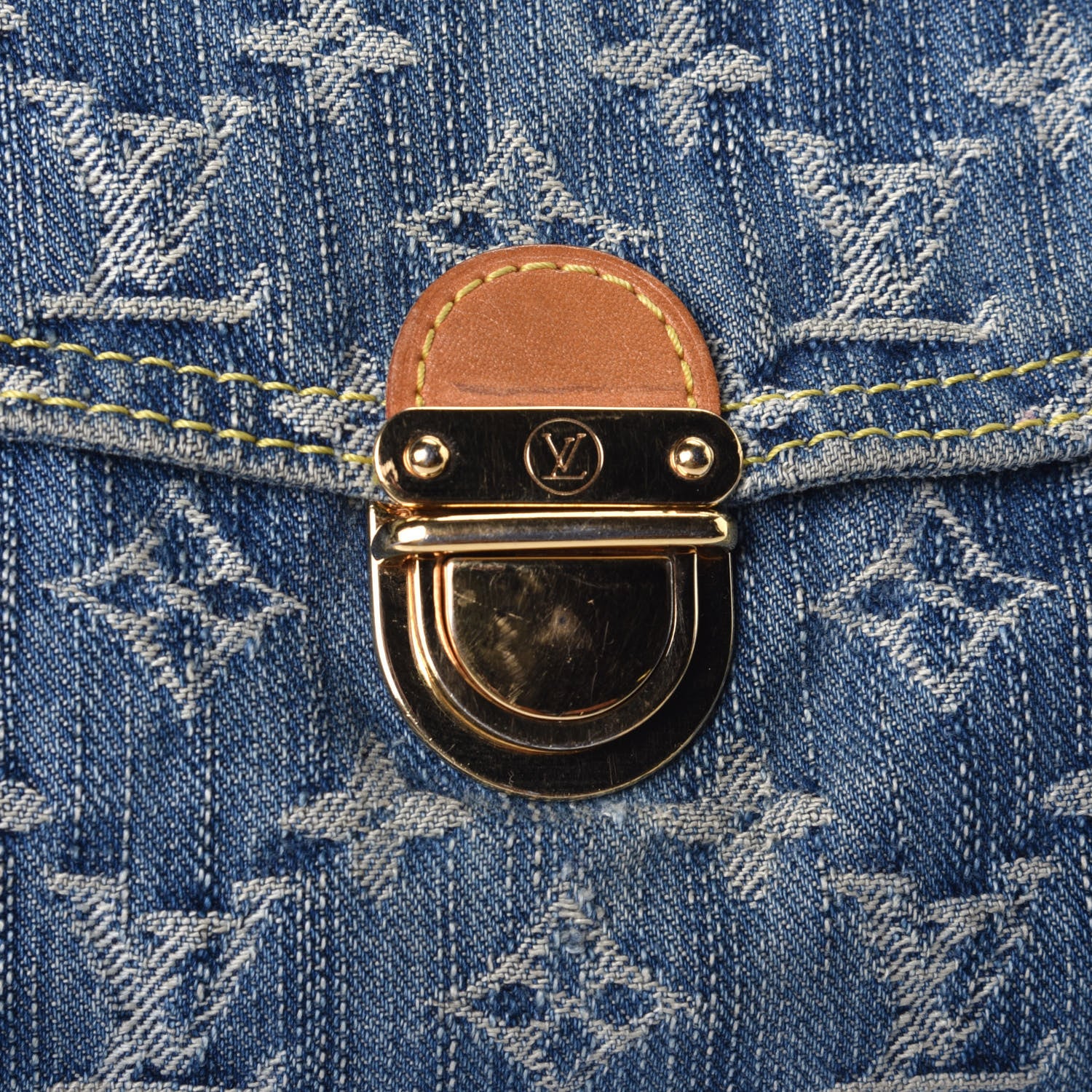 Louis Vuitton Monogram Denim Mini Pleaty Blue 9 of 10