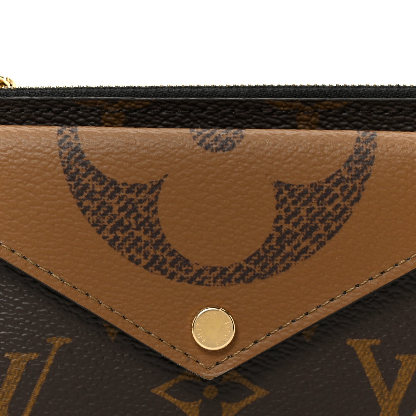 Reverse Monogram Recto Verso Card Holder Brown