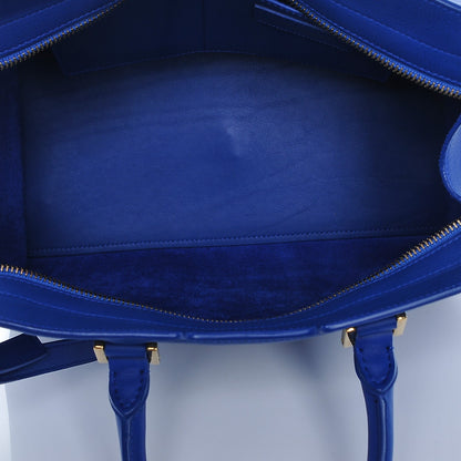 Saint Laurent Calfskin Small Classic Y Cabas Royal Blue 5 of 6