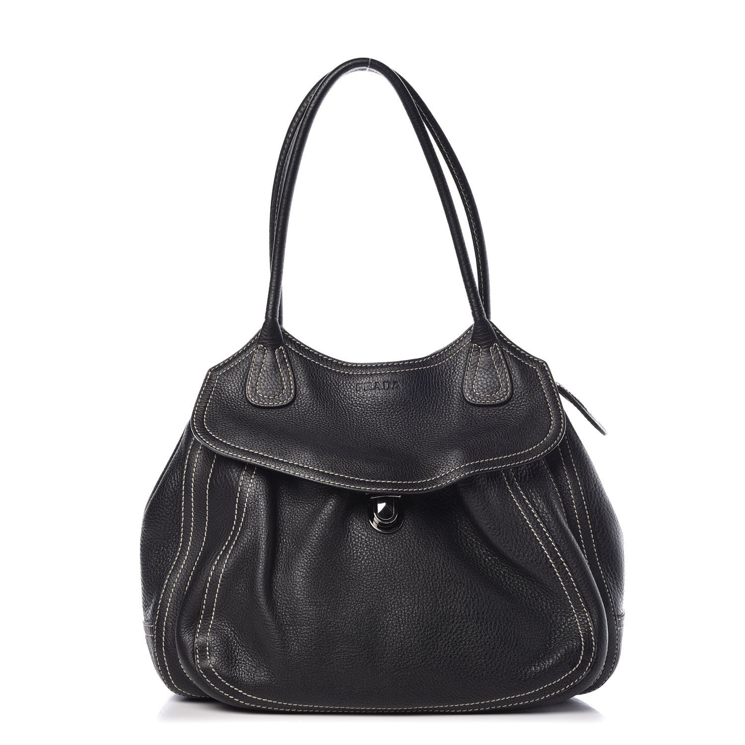 Prada Vitello Daino Hobo Black 1 of 12
