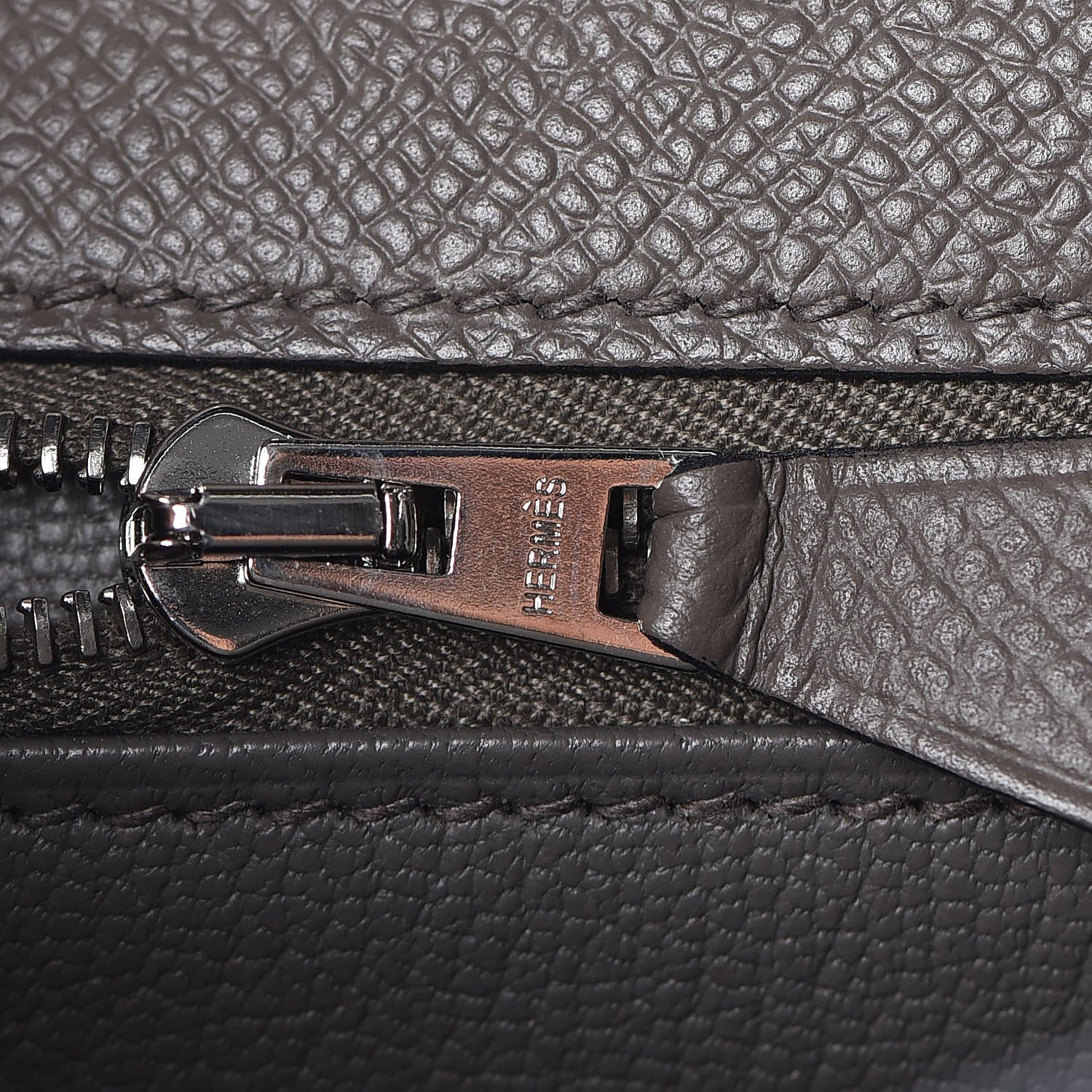 Hermes Epsom Bi Color Horseshoe Kelly Sellier 25 Etain Black 31 of 40