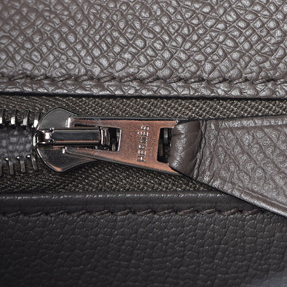 Hermes Epsom Bi Color Horseshoe Kelly Sellier 25 Etain Black 31 of 40