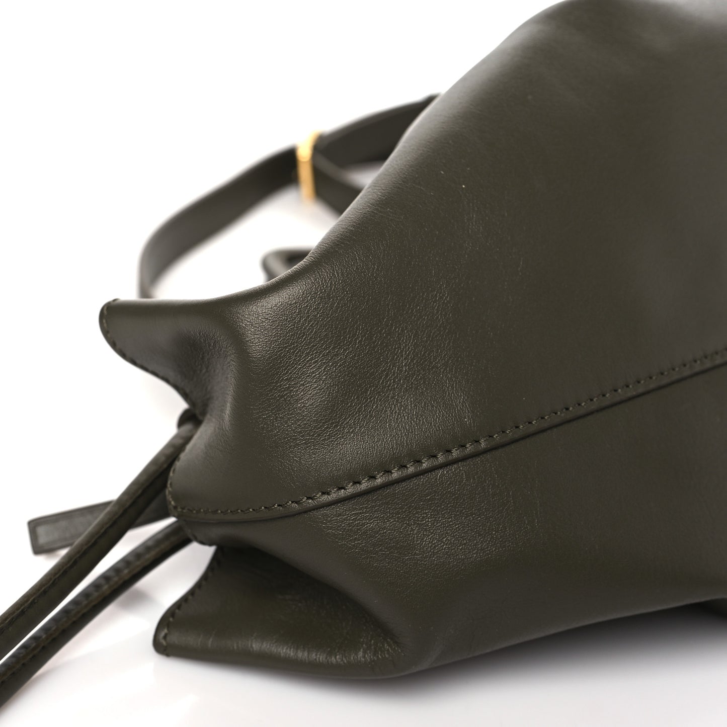 Shiny Nappa Calfskin Small Paseo Bag Dark Khaki Green