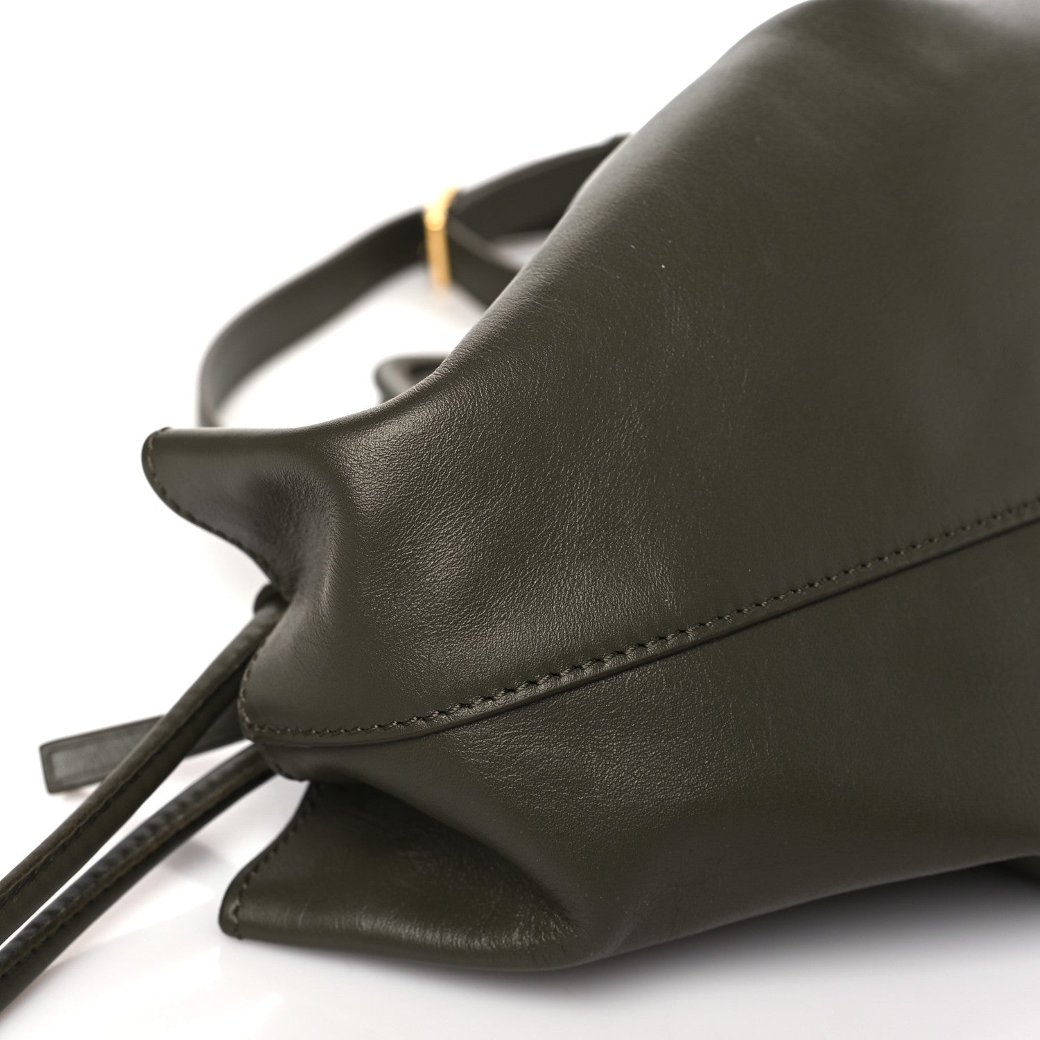 Loewe Shiny Nappa Calfskin Small Paseo Bag Dark Khaki Green 8 of 9