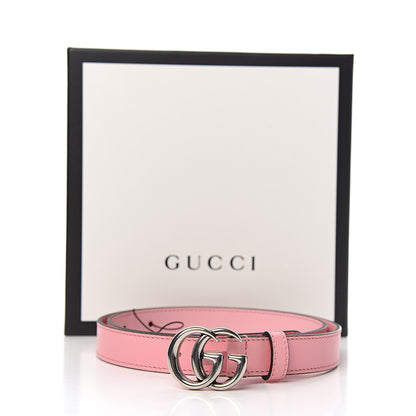 Gucci Moon Calfskin Palladium Double G 20mm Belt 75 30 Wild Rose 6 of 6