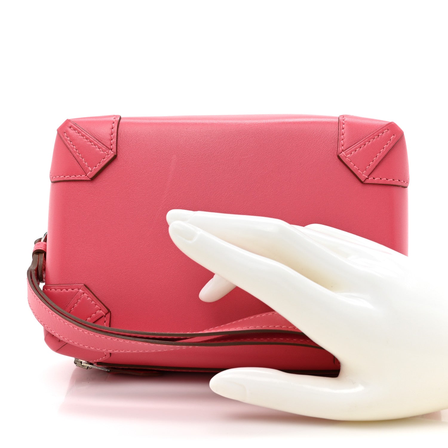 Hermes Tadelakt Mini Pochette Maxibox Rose Lipstick 2 of 8