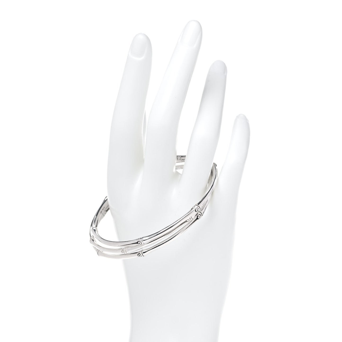 Sterling Silver Bamboo Bangle Bracelet Set of 3