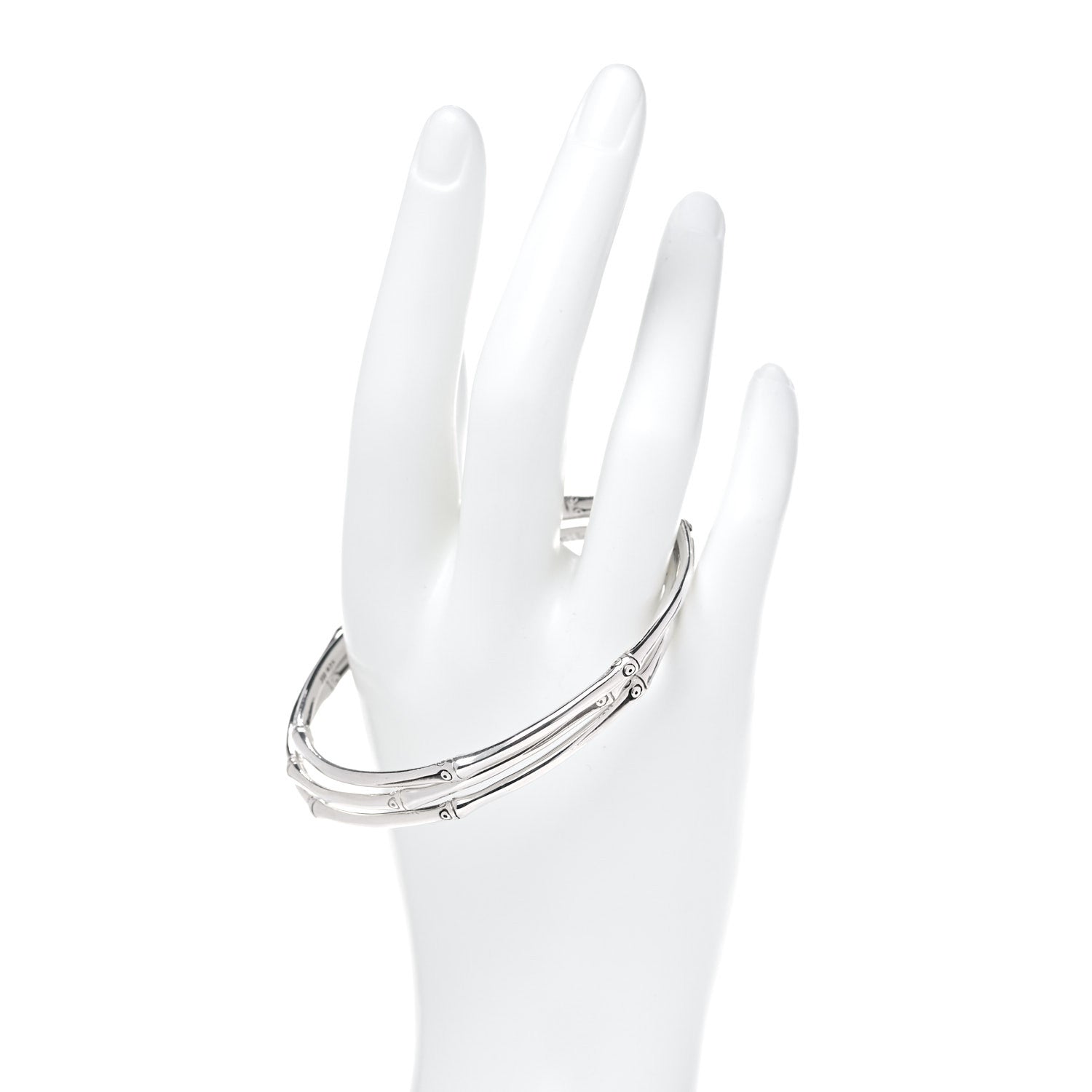 John Hardy Sterling Silver Bamboo Bangle Bracelet Set of 3 2 of 7