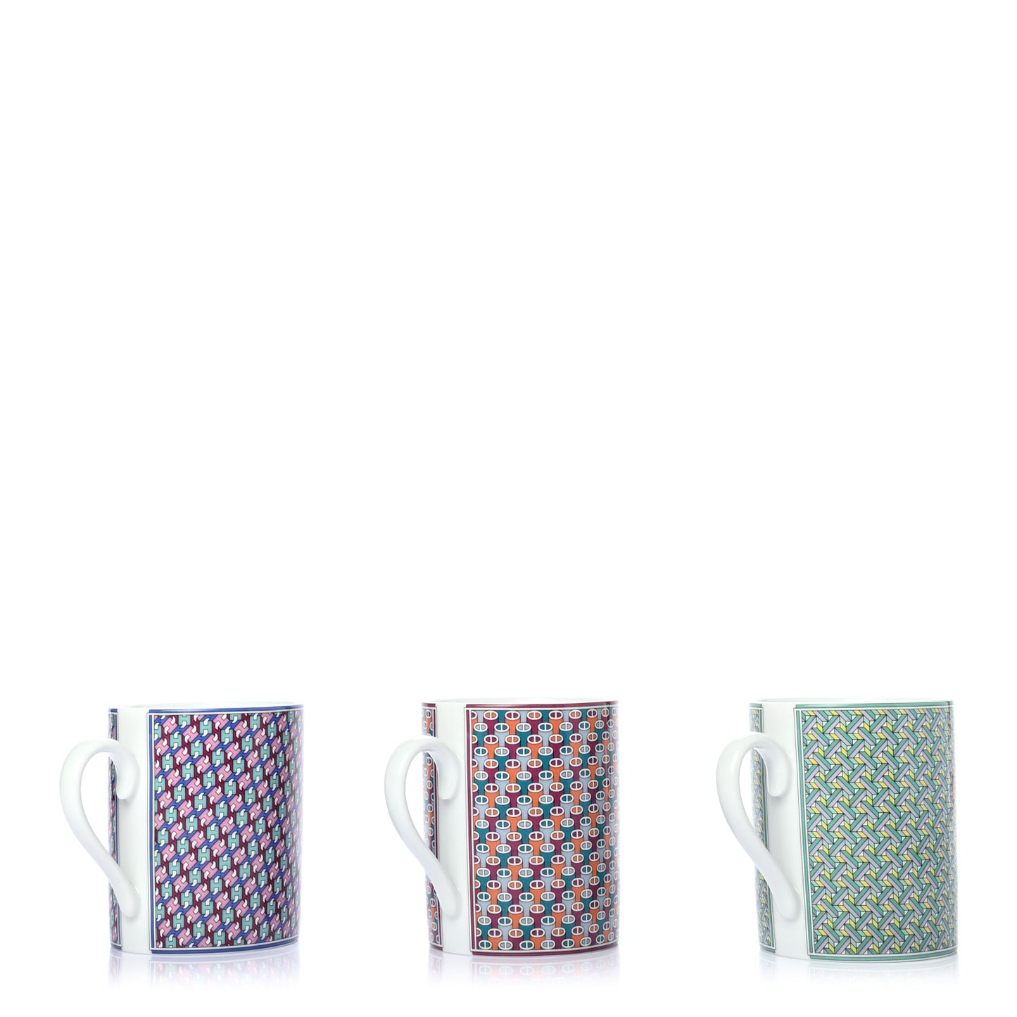 Porcelain Tie Set Mug Set of 3