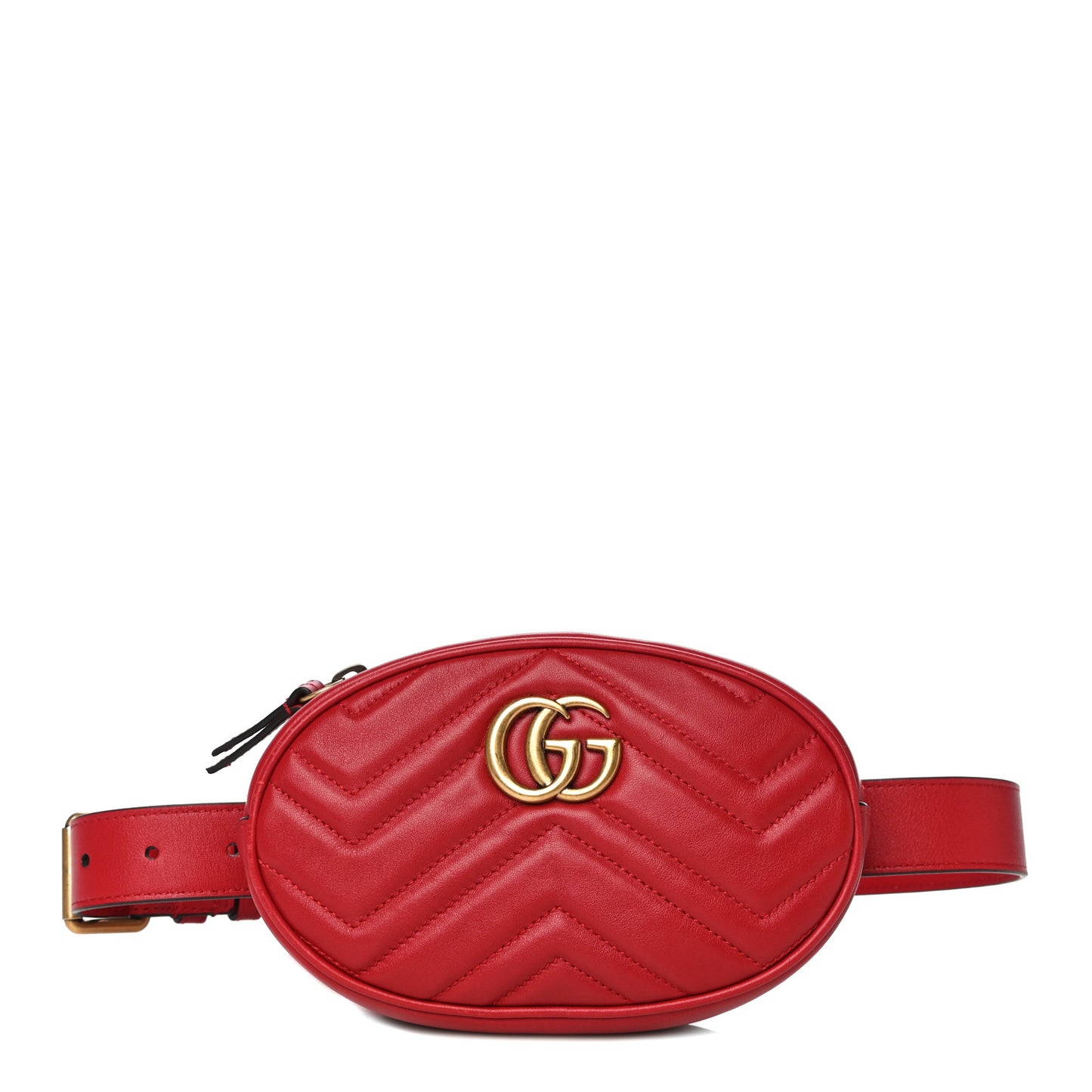 Calfskin Matelasse GG Marmont Belt Bag 75 30 Hibiscus Red