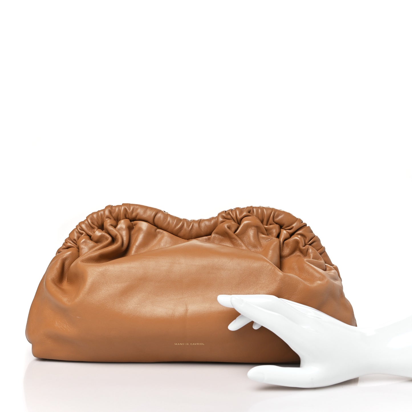 Lambskin Cloud Clutch Caramel