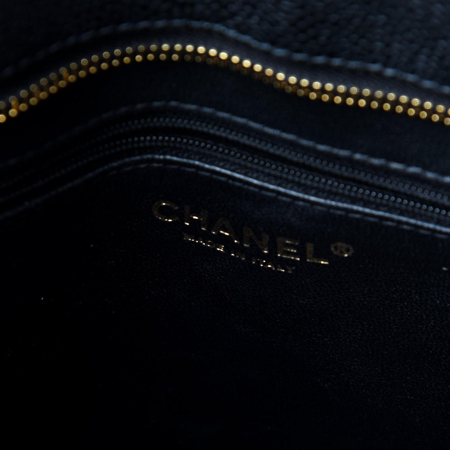Caviar Quilted Medallion Tote Black