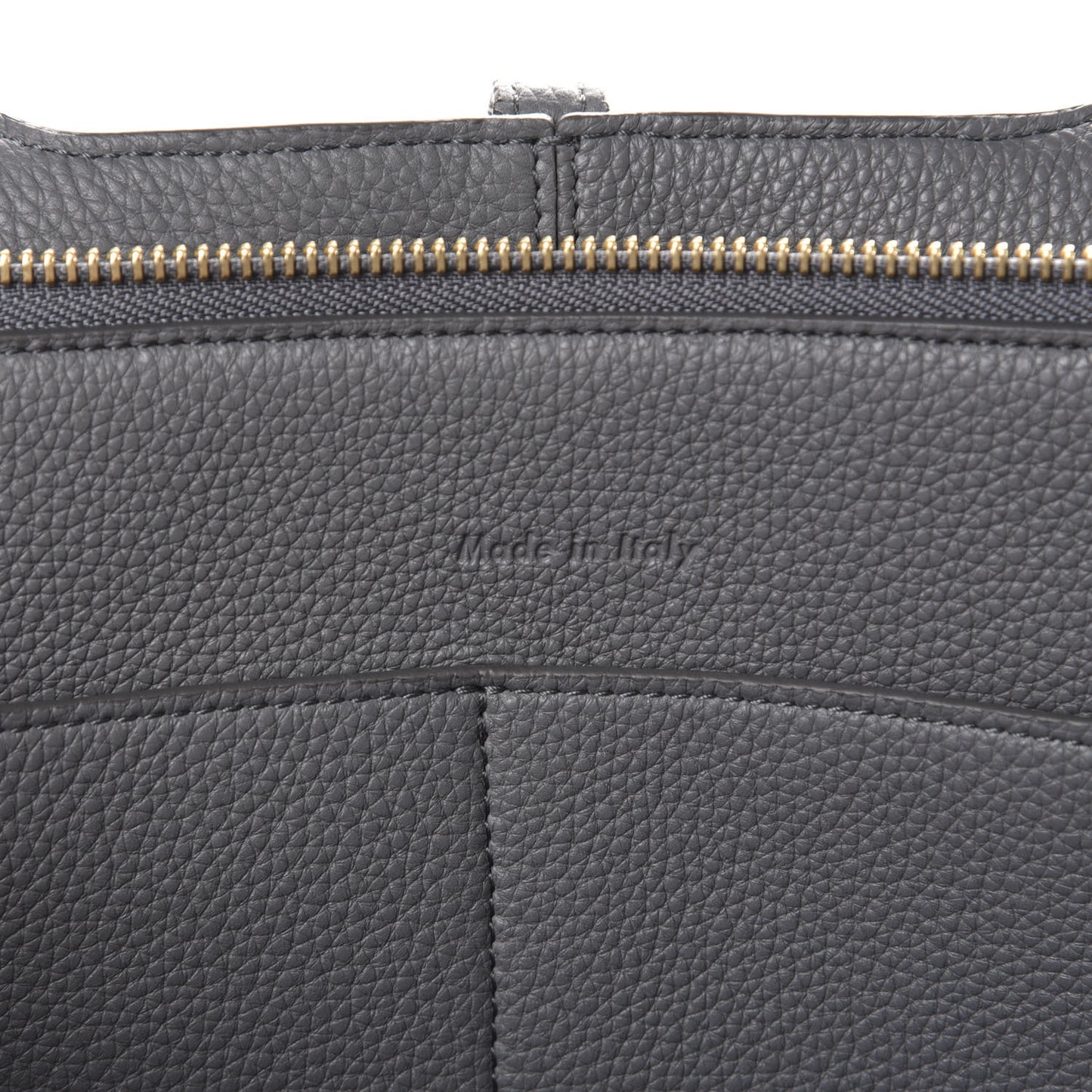 Baby Grained Calfskin Small Tri-Fold Bag Kohl
