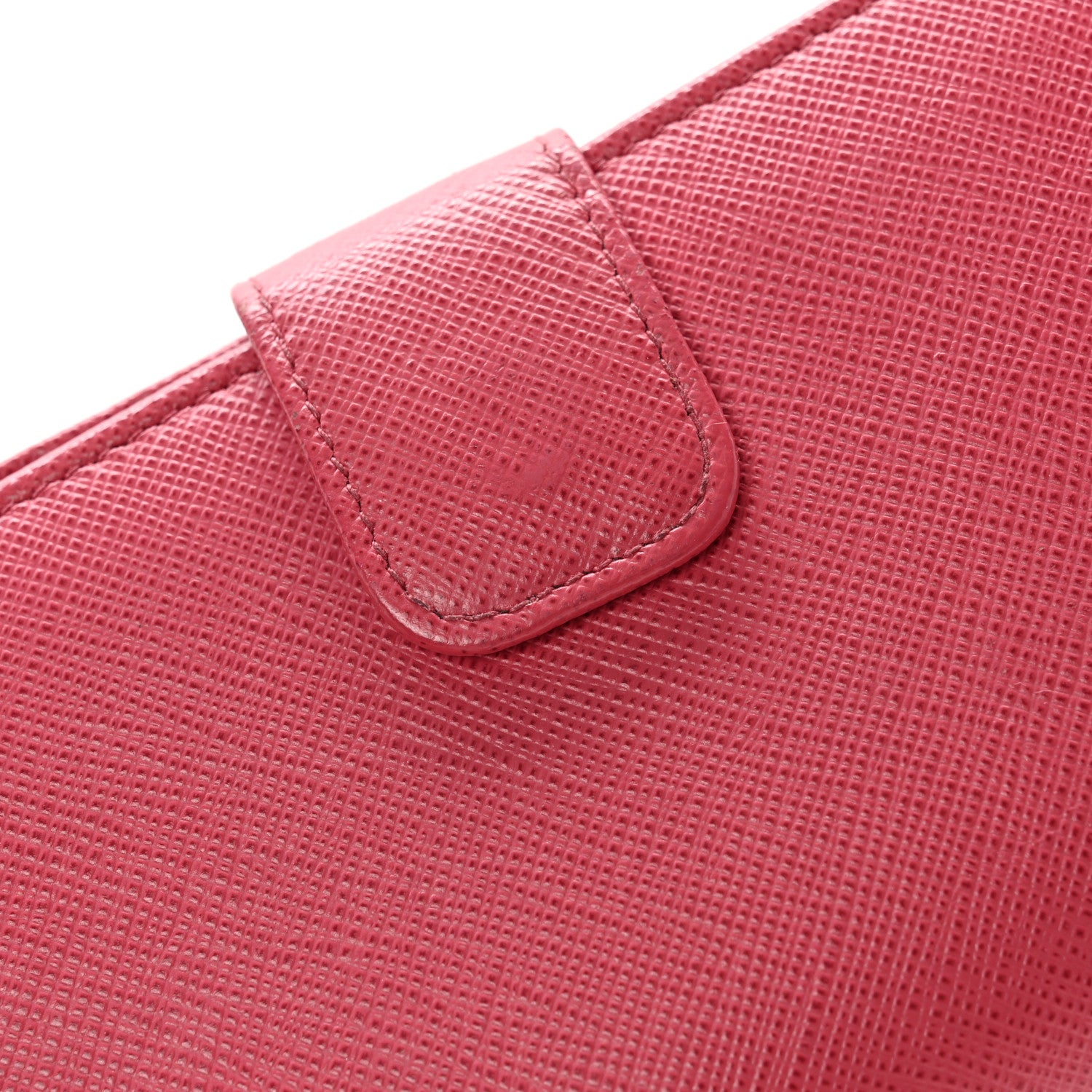 Prada Saffiano Metal Compact Wallet Peonia 11 of 13