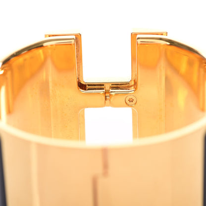 Hermes Enamel Extra Wide Clic Clac H Bracelet PM Black 3 of 5