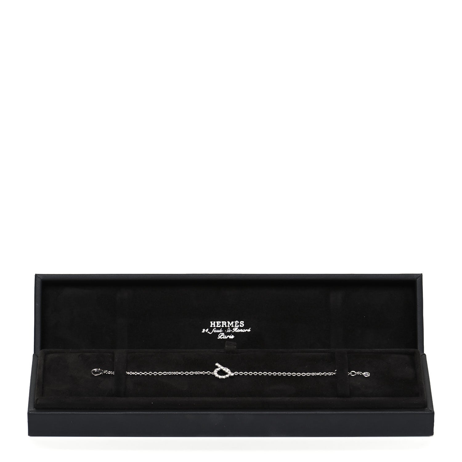 Hermes 18K White Gold Diamond Finesse Bracelet ST 10 of 10