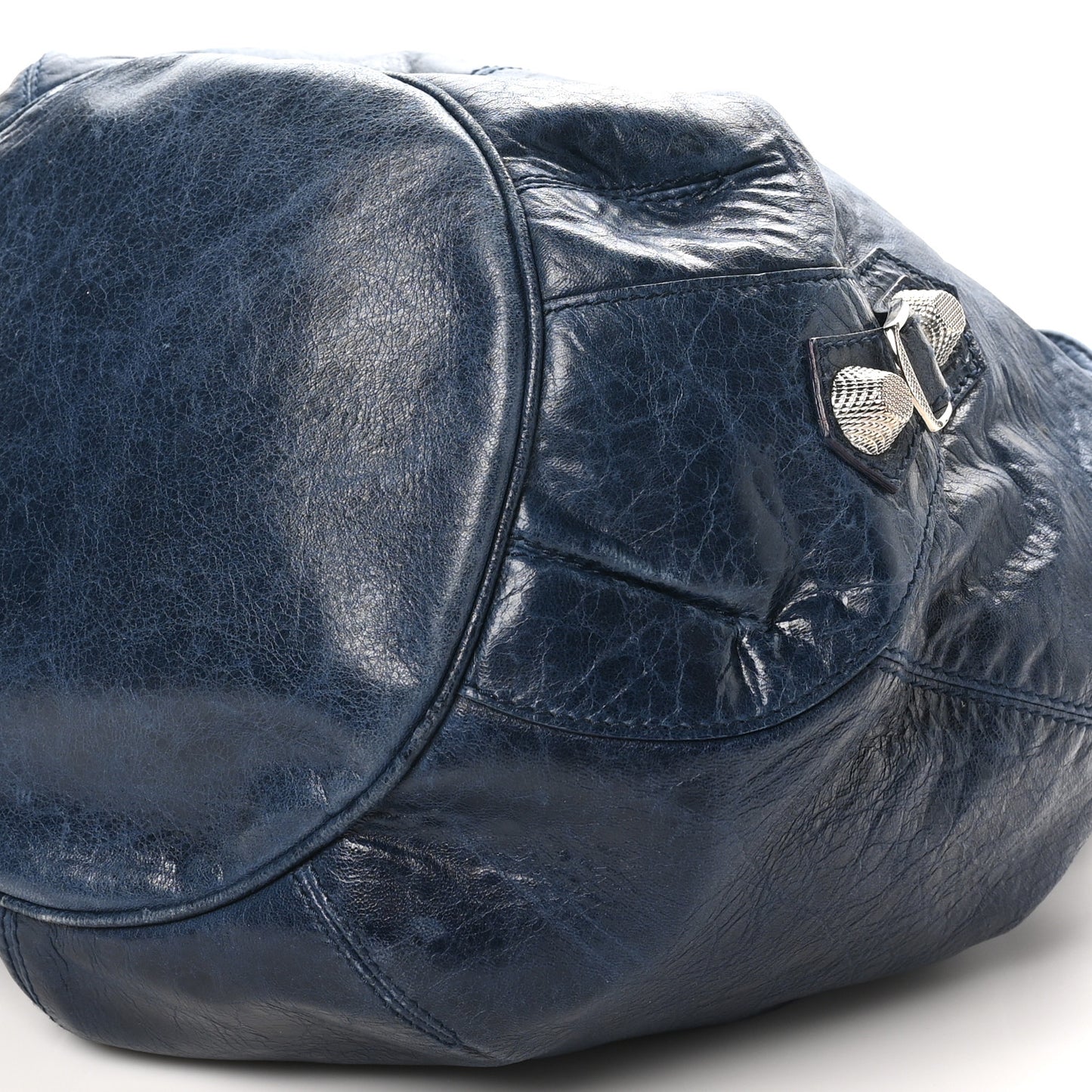 Agneau Giant 21 Silver Hardware Pompon Marine