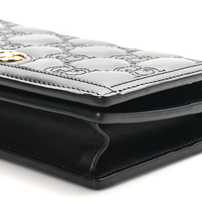 Gucci Calfskin GG Matelasse Chain Wallet Black 9 of 10