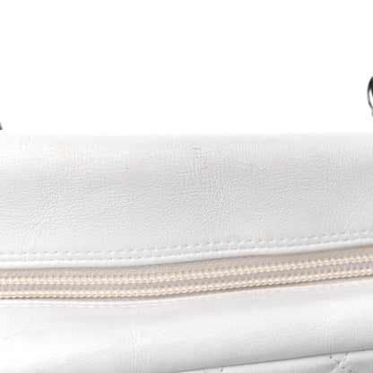 Chanel Calfskin Quilted Large Cambon Bowler White Black 18 of 18