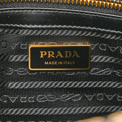 Prada Jacquard Saffiano Triangolo Symbole Embroidered Small Tote Black Corda 6 of 10